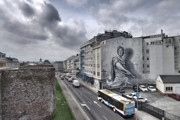 Mural de 'Julio César' en Lugo, candidato al mejor mural urbano del mundo