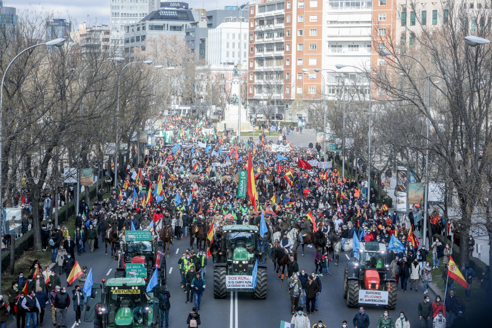 Manifestación en defensa del mundo rural y en contra de la ley de protección animal